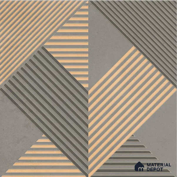 Patterned Floor & Wall Tile TL 09718 Decor 09 2 ft x 2 ft Carving Matte Finish Vitrified Tile - 9 mm | 1 Random Design | Suitable for Living Room, Bedroom & Bathroom | Please Expect a Slight Variation of Pattern
