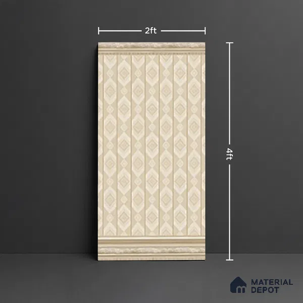 Patterned Look Wall Tile TL 09727 4 ft x 2 ft Vitrified Matte Finish - 9 mm