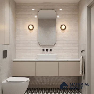 Wood Wall Tile TL 09728 24200 2 ft x 1 ft Beige Ceramic Glossy Finish Light Tile - 9 mm | Ideal for Bathroom, Kitchen