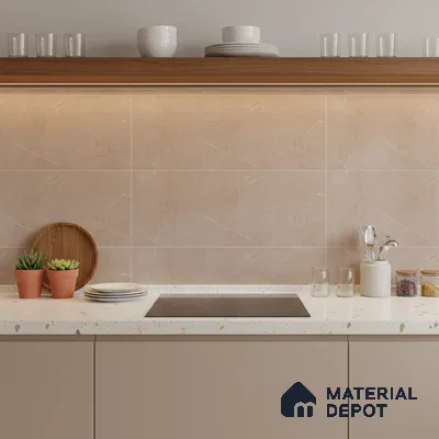Marble Wall Tile TL 09734 B 25110 2 ft x 1 ft Brown Ceramic Glossy Finish Dark Tile - 9 mm | Ideal for Bathroom, Kitchen