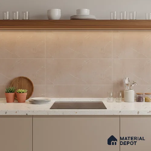 Marble Wall Tile TL 09734 B 25110 2 ft x 1 ft Brown Ceramic Glossy Finish Dark Tile - 9 mm | Ideal for Bathroom, Kitchen