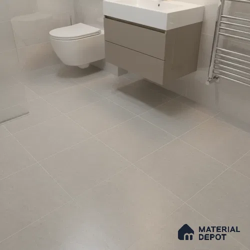 Marble Floor Tile TL 09735 D 25144 1 ft x 1 ft Grey Ceramic Matte Finish Floor Tile - 9 mm | Ideal for Bathroom