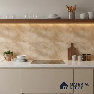 Stone Wall Tile TL 09736 B 25145 2 ft x 1 ft Brown Ceramic Glossy Finish Dark Tile - 9 mm | Ideal for Bathroom, Kitchen