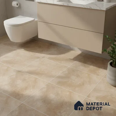 Stone Floor Tile TL 09736 D 25145 1 ft x 1 ft Brown Ceramic Matte Finish Floor Tile - 9 mm | Ideal for Bathroom