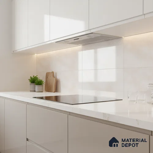 Stone Wall Tile TL 09736 25145 2 ft x 1 ft Cream Ceramic Glossy Finish Light Tile - 9 mm | Ideal for Bathroom, Kitchen