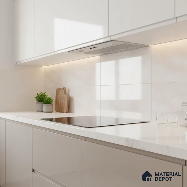 Stone Wall Tile TL 09736 25145 2 ft x 1 ft Cream Ceramic Glossy Finish Light Tile - 9 mm | Ideal for Bathroom, Kitchen