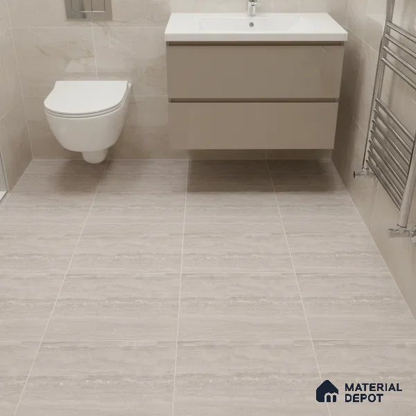 Stone Floor Tile TL 09738 D 25147 1 ft x 1 ft Brown Ceramic Matte Finish Floor Tile - 9 mm | Ideal for Bathroom