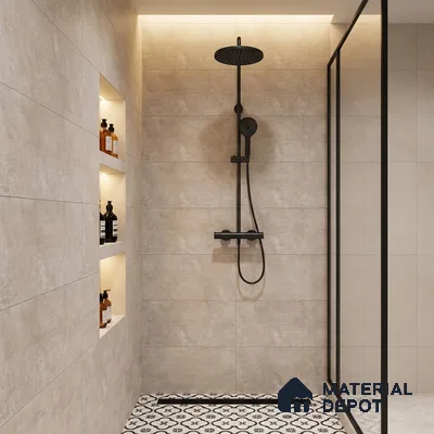 Stone Wall Tile TL 09742  2 ft x 1 ft Grey Ceramic Matte Finish Dark Tile - 9 mm | Ideal for Bathroom, Kitchen