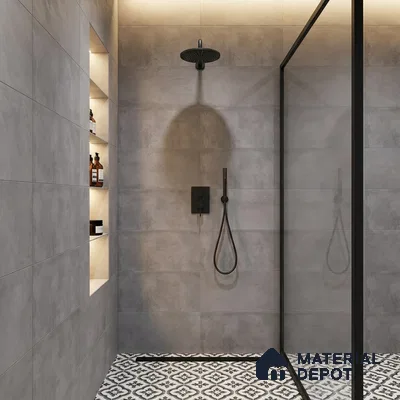 Stone Wall Tile TL 09745 B  2 ft x 1 ft Grey Ceramic Matte Finish Dark Tile - 9 mm | Ideal for Bathroom, Kitchen