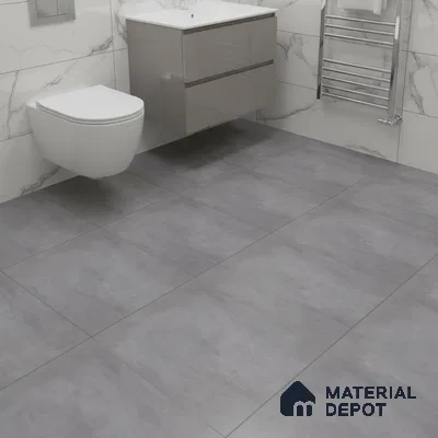 Stone Floor Tile TL 09745 D  1 ft x 1 ft Grey Ceramic Matte Finish Floor Tile - 9 mm | Ideal for Bathroom