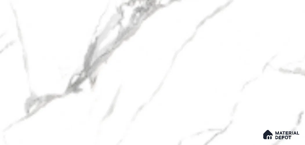 Marble Floor & Wall Tile TL 09753 Superimo Bianco Gluv 5 ft x 3 ft Matte Finish Vitrified Large Format Tile - 9 mm | 4 Random Design | Suitable For Living Room, Bedroom, Dining Area