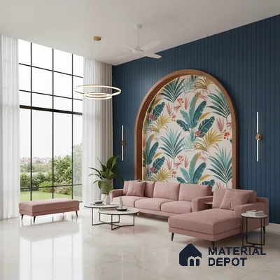 TL 09774 B Crema Venice 6 ft x 4 ft Glossy Finish Vitrified Floor & Wall Tile - 15 mm | Adhesive and Spacers Must be Used During Installation