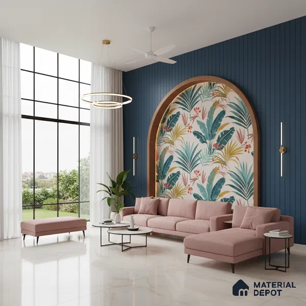 TL 09774 B Crema Venice 6 ft x 4 ft Glossy Finish Vitrified Floor & Wall Tile - 15 mm | Adhesive and Spacers Must be Used During Installation