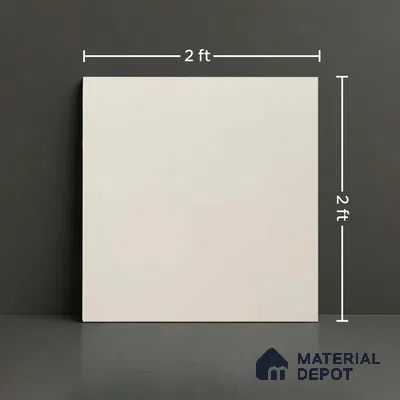 Plain Wall & Floor Tile TL 09775 Dove Grey 2 ft x 2 ft Matte Finish Vitrified Tile - 9 mm | Suitable For Living Room, Kitchen, Bathroom