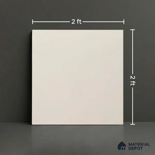 Plain Wall & Floor Tile TL 09775 Dove Grey 2 ft x 2 ft Matte Finish Vitrified Tile - 9 mm | Suitable For Living Room, Kitchen, Bathroom