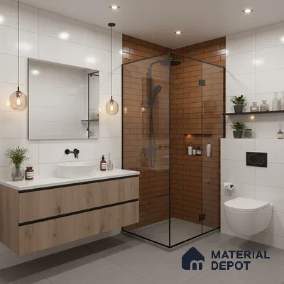 Subway Look Orange Alloy P-190 TL 09779 B 2 ft x 1 ft Matte Finish Ceramic Wall Tile - 9 mm | Please Expect a Slight Variation of Pattern