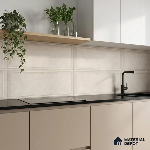 Plain Look 31659-D TL 09781 B 2 ft x 1 ft Matte Finish Ceramic Wall Tile - 9 mm