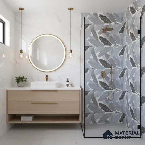 Floral Wall Tile TL 09783 B Magna Decor 2 ft x 1 ft Matte Finish Ceramic Wall Tile - 9 mm | Please Expect a Slight Variation of Pattern