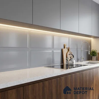Plain Look Elegant Grey TL 09783 C 2 ft x 1 ft Matte Finish Ceramic Wall Tile - 9 mm
