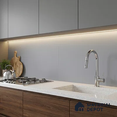Plain Look Matt Grey TL 09783 2 ft x 1 ft Matte Finish Ceramic Wall Tile - 9 mm