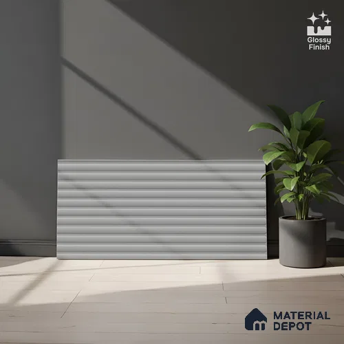 Punch Wall Tile TL 09784 D Zeta Grey 2 ft x 1 ft Glossy Finish Ceramic Wall Tile - 9 mm