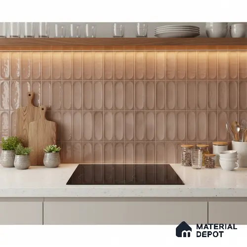 Faux Subway Look Cuba Brown TL 09785 B 2 ft x 1 ft Glossy Finish Ceramic Wall Tile - 9 mm