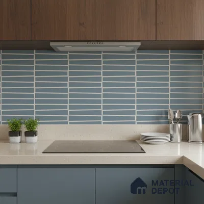 Faux Subway Look Empire Ocean TL 09786 C 2 ft x 1 ft Matte Finish Ceramic Wall Tile - 9 mm