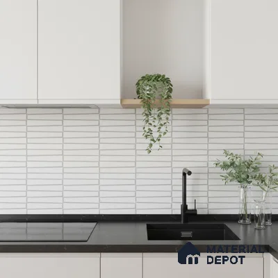 Faux Subway Look Empire White (P-208) TL 09786 E 2 ft x 1 ft Matte Finish Ceramic Wall Tile - 9 mm