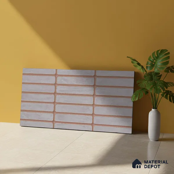 Subway Look Gama Grey TL 09787 C 2 ft x 1 ft Matte Finish Ceramic Wall Tile - 9 mm | Please Expect a Slight Variation of Pattern