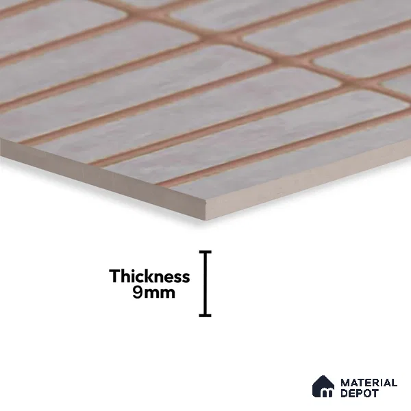 Subway Look Gama Grey TL 09787 C 2 ft x 1 ft Matte Finish Ceramic Wall Tile - 9 mm | Please Expect a Slight Variation of Pattern