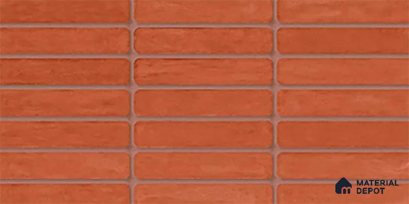 Subway Look Gama Red TL 09787 D 2 ft x 1 ft Matte Finish Ceramic Wall Tile - 9 mm | Please Expect a Slight Variation of Pattern