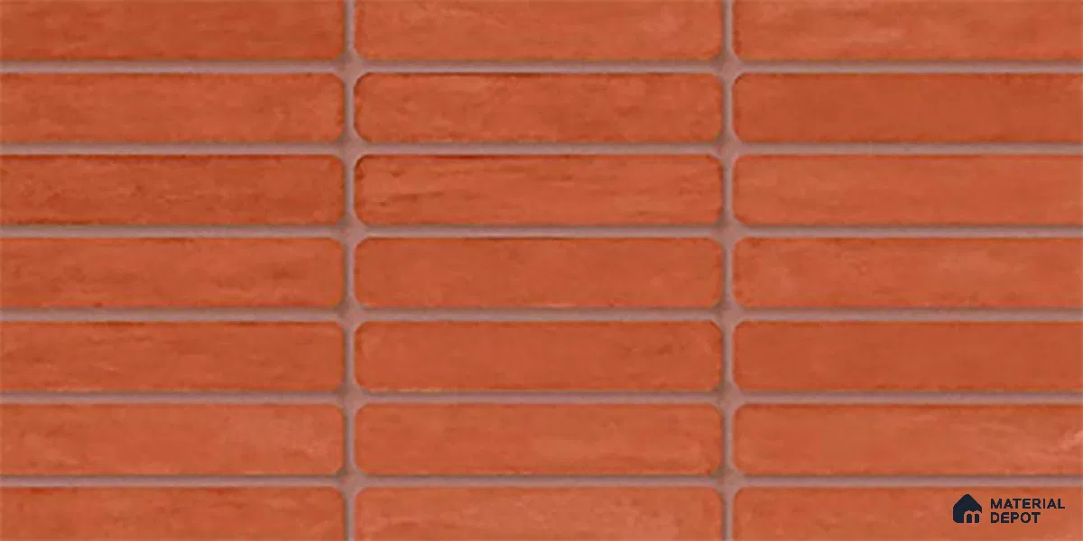 Subway Look Gama Red TL 09787 D 2 ft x 1 ft Matte Finish Ceramic Wall Tile - 9 mm | Please Expect a Slight Variation of Pattern