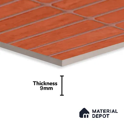 Subway Look Gama Red TL 09787 D 2 ft x 1 ft Matte Finish Ceramic Wall Tile - 9 mm | Please Expect a Slight Variation of Pattern