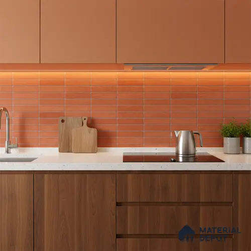 Subway Look Gama Red TL 09787 D 2 ft x 1 ft Matte Finish Ceramic Wall Tile - 9 mm | Please Expect a Slight Variation of Pattern