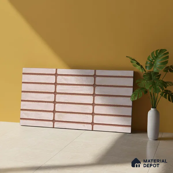 Subway Look Gama Beige TL 09787 2 ft x 1 ft Matte Finish Ceramic Wall Tile - 9 mm | Please Expect a Slight Variation of Pattern