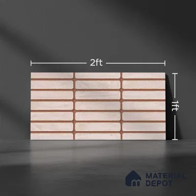 Subway Look Gama Beige TL 09787 2 ft x 1 ft Matte Finish Ceramic Wall Tile - 9 mm | Please Expect a Slight Variation of Pattern