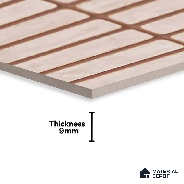 Subway Look Gama Beige TL 09787 2 ft x 1 ft Matte Finish Ceramic Wall Tile - 9 mm | Please Expect a Slight Variation of Pattern