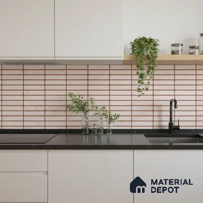 Subway Look Gama Beige TL 09787 2 ft x 1 ft Matte Finish Ceramic Wall Tile - 9 mm | Please Expect a Slight Variation of Pattern (Sample)