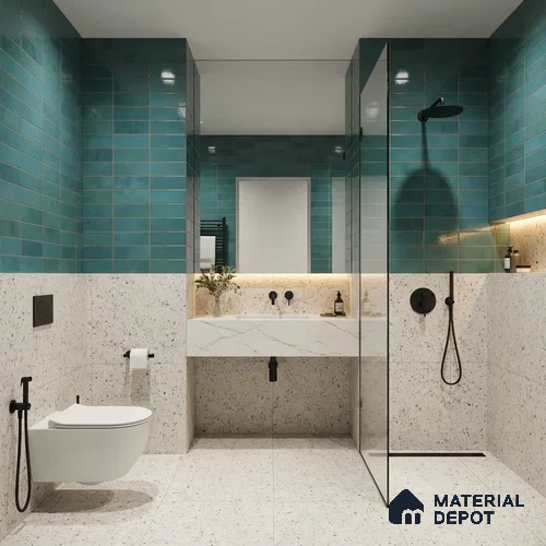 Highlighter Look Luxuria Ocean R1 TL 09789 C 2 ft x 1 ft Glossy Finish Ceramic Wall Tile - 9 mm