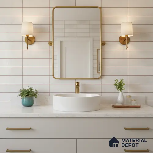 Faux Subway Look Luxuria White R1 TL 09789 E 2 ft x 1 ft Glossy Finish Ceramic Wall Tile - 9 mm