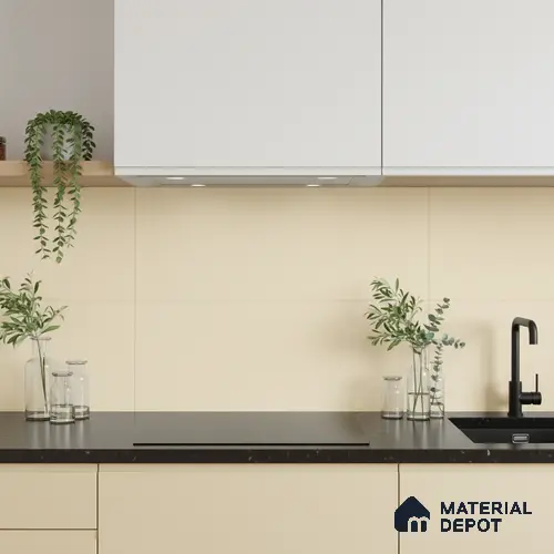 Plain Look Matt Ivory TL 09790 C 2 ft x 1 ft Matte Finish Ceramic Wall Tile - 9 mm