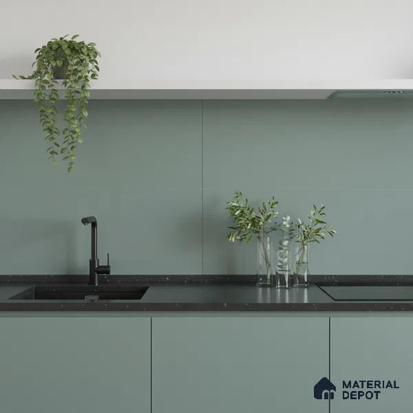 Plain Look Matt Sea TL 09790 F 2 ft x 1 ft Matte Finish Ceramic Wall Tile - 9 mm