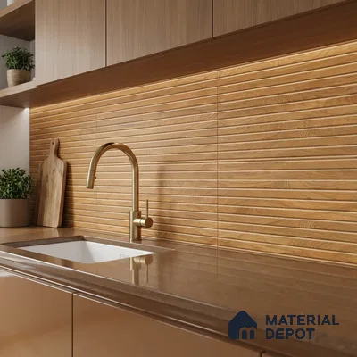 Wooden Punch Wall Tile 31605 HL 6 (P-135) TL 09791 B 2 ft x 1 ft Matte Finish Ceramic Tile - 9 mm