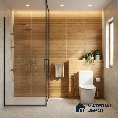 Wooden Punch Wall Tile 31605 HL 6 (P-135) TL 09791 B 2 ft x 1 ft Matte Finish Ceramic Tile - 9 mm