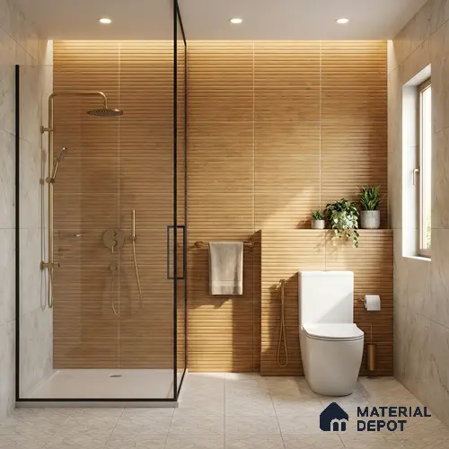 Wooden Punch Wall Tile 31605 HL 6 (P-135) TL 09791 B 2 ft x 1 ft Matte Finish Ceramic Tile - 9 mm