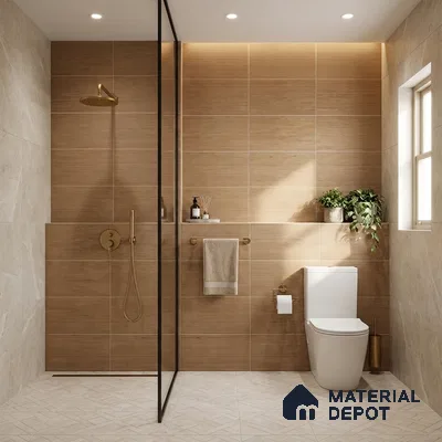 Wooden Punch Wall Tile 31605 HL 3 (P-135) TL 09791 2 ft x 1 ft Matte Finish Ceramic Tile - 9 mm