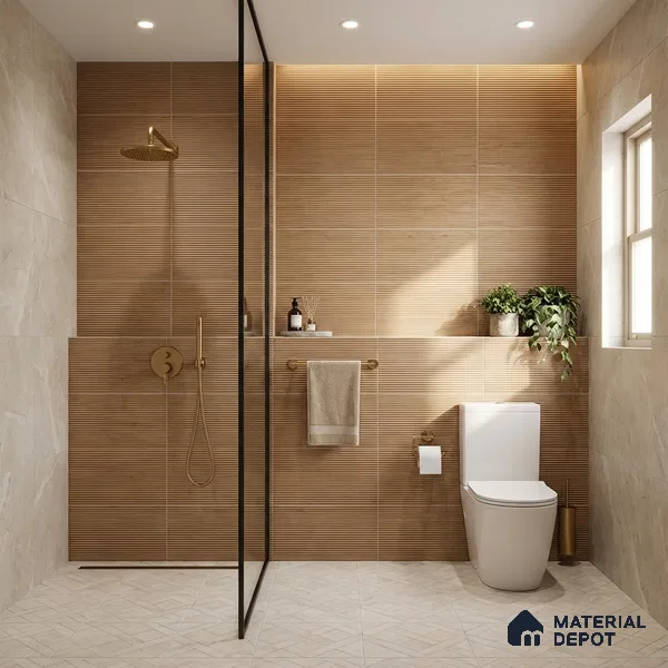 Wooden Punch Wall Tile 31605 HL 3 (P-135) TL 09791 2 ft x 1 ft Matte Finish Ceramic Tile - 9 mm