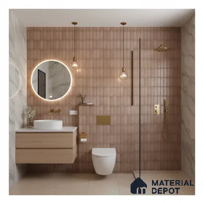 Faux Subway Look Luna Brown TL 09792 B 2 ft x 1 ft Matte Finish Ceramic Wall Tile - 9 mm
