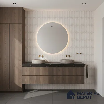 Faux Subway Look Luna White TL 09792 F 2 ft x 1 ft Matte Finish Ceramic Wall Tile - 9 mm
