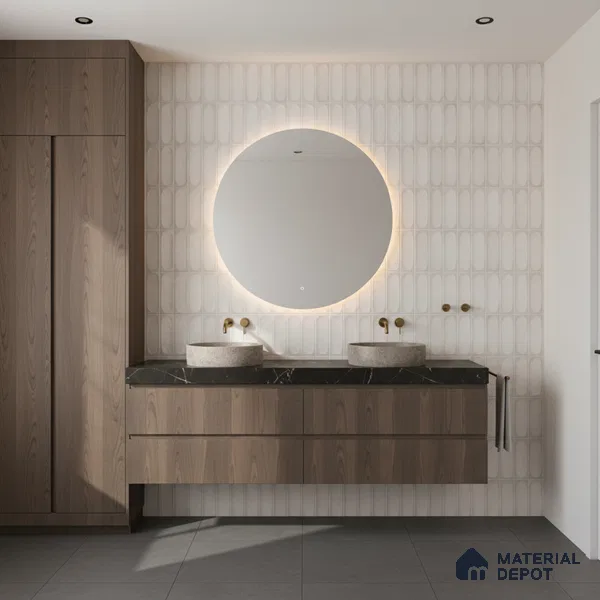 Faux Subway Look Luna White TL 09792 F 2 ft x 1 ft Matte Finish Ceramic Wall Tile - 9 mm